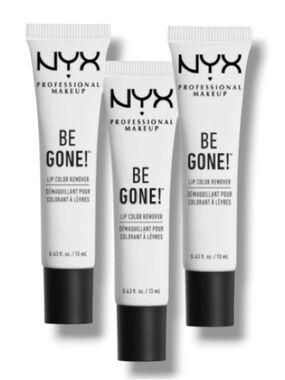 NYX Be Gone! Lip Color Remover Brand Lot of 3 NWOB Lipstick Makeup Remover